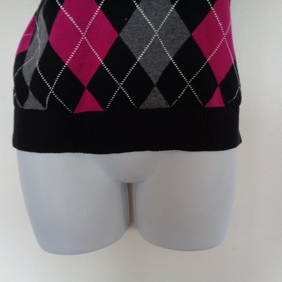 Tommy Hilfiger Argyle Diamond Sweater Vest Medium - Picture 3 of 7